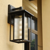 Lampe murale solaire extérieure rétro créative moderne en aluminium LED étanche pour jardin, villa, éclairage paysager