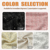 Stock suffisant de tissu tweed rose tissé. Convient aux coussins décoratifs, aux robes et autres articles de mode. Expédition immédiate.