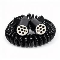 Câble d'alimentation spiralé TPU de type S ISO 3731 24V 7P pour remorque, longueur optionnelle, pour connecter le camion à l'alimentation électrique