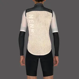 Custom made windproof warm reflective cycling gilet supplier bicycle wear clothing road bike riding vest manufacturer