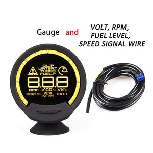 Compteur 7 couleurs 74mm OBD jauge de voiture Boost température de l'eau pression d'huile RPM rapport air-carburant presse à carburant EXT. Vitesse Temp - Product Image 6