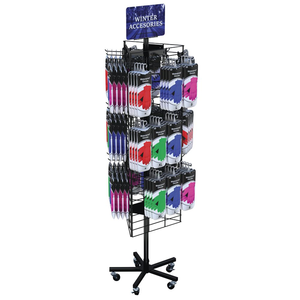 Desmontable de 3 lados de metal Gridwall Spinner Floor Accesorios para teléfonos celulares Display Rack Grid Panel Hanger Stand - Product Image 1