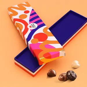 Durable personnalisé avec la boîte réutilisée de couvercle de chocolat de cadeau de dessert de carton d'insertion pour Noël