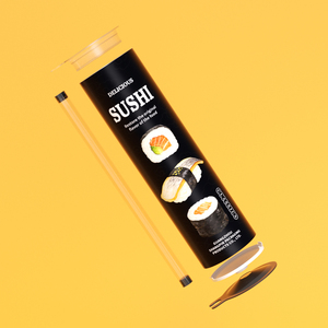 กล่องกระดาษทรงกระบอกแบบพับได้สำหรับใส่ซูชิ พิมพ์ลายได้ตามต้องการ เป็นมิตรต่อสิ่งแวดล้อม ใช้ได้กับอาหาร ปลอดภัยสำหรับบรรจุภัณฑ์ซูชิ - Product Image 5