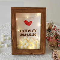 Boîte à lumière LED chaude avec cadre, alimentation USB, télécommande, profondeur intérieure de 2 cm, boîte de présentation