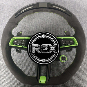 Volante de Gamuza con Detalles Verdes e Indicadores LED, Actualización de Antiguo a Nuevo para Porsche 911, 718, Cayenne, <span class=keywords><strong>Macan</strong></span> y Todas las Series - Product Image 1
