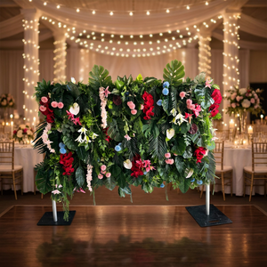 SPR Bruidsboeket <span class=keywords><strong>Design</strong></span> Bloemen Groene Plantenwand Achtergrond Bruiloft Groothandel Kunstbloemenmat voor Op Maat Gemaakte Bloemenwand - Product Image 1
