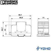 Phoenix contact 2838199-VAL-MS 230/3 + 1 parafoudre de type FM 2 de l'élément de base avec contact indicateur à distance