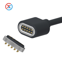 Câble magnétique à double rangée 10pin source de ligne magnétique d'usine Tpcy-c interface mâle et femelle pogo pin câble magnétique