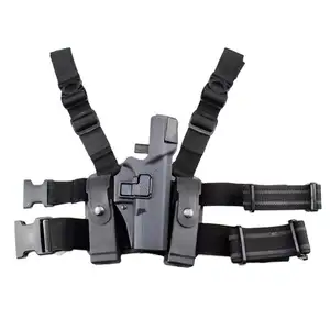 Wholesale G17 Drop leg Plastic Gun Holder concealed carry Quick Release Black Polymer Tactical Gun Holster