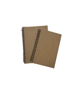 Factory Wholesale Kraft Cover Student Lined Journals Spiral Notebook With Custom Logo