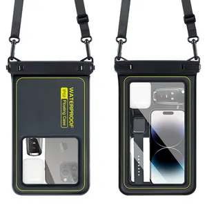 Nouveau 7.5 pouces flottant étanche à l'eau téléphone portable sec sac à bandoulière Plus IPX8 PVC étanche téléphone portable pochette sac pour Sports nautiques