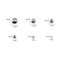 Vente en gros de perles en vrac de 2 à 8mm ABS or argent couleurs perles rondes avec trous pour la fabrication de bijoux à bricoler soi-même