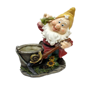 Hada de resina polivinílica para acampar, forma de caravana, estatua de jardín de hadas, figurita de casa, casa de árbol con luz Led con energía Solar - Product Image 6