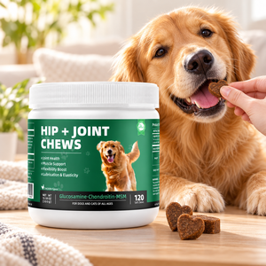Friandises à mâcher pour chiens à marque privée pour les articulations des hanches, avec glucosamine, chondroïtine et MSM, 120 unités, saveur poulet, pour toutes les générations - Product Image 1