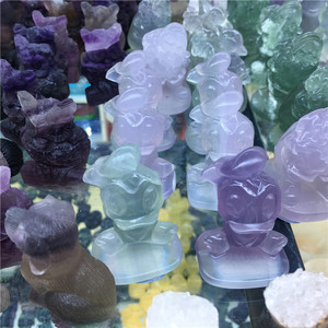 Bán Sỉ Thủ Công Chạm Khắc Tinh Thể Fluorite Tự Nhiên Vịt <span class=keywords><strong>Donald</strong></span> Làm Quà Tặng - Product Image 1