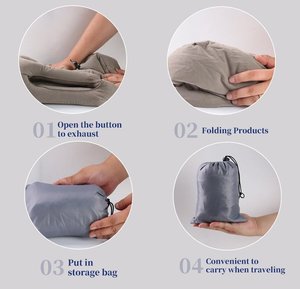 Almohada de <span class=keywords><strong>viaje</strong></span>, almohada de vuelo inflable, almohada de cuello esencial para viajar <span class=keywords><strong>en</strong></span> avión - Product Image 4