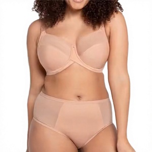 Soutien-gorge à armatures grande taille, maintien complet, push-up, anti-affaissement, respirant, en nylon et coton, pour usage quotidien - Product Image 3