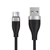 Câble Micro USB vers USB-A 2.1A, charge rapide, cordon de données tressé en nylon et alliage d'aluminium pour téléphone et tablette Android