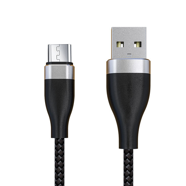 Micro USB to USB-A Cable 2.1A Fast Charging Nylon Braided Aluminum Alloy Data Cord for Android Phone Tablet