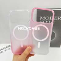 Couleur unie mode coque de téléphone dégradé de couleur magnétique charge sans fil pour I Phone 16 17 couverture arrière transparente
