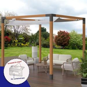 Kit pergola de gazebo en tôle d'acier pliée à 3 voies pour support d'angle droit 4x4 6x6 poutres en bois OEM - Product Image 6