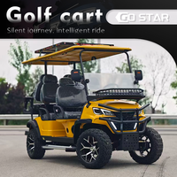 Carrito de Golf Eléctrico de 4 Plazas de Alta Eficiencia con Energía Solar, Batería de Litio de 72V y 90 km de Autonomía para Transporte en Resorts Ecológicos
