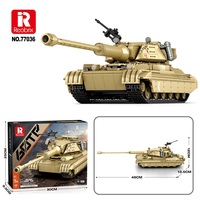 Resmi Lisanslı 60TP Ağır Tank Yapım Blokları Reobrix 77036 1128 Parça Araçlar Sökülebilir Motor Özellikli Oyun Bonus Kodu