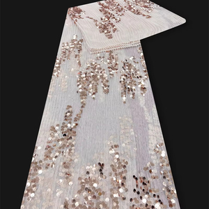 China Factory French Torn Net-like <strong>Fabric</strong> With Sequin Embroidery Chiffon <strong>Lace</strong> <strong>Fabric</strong> for Women's Wedding Dress - Product Image 6