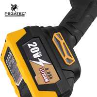 PEGATEC Meuleuse d'angle électrique à vitesse variable pour la construction domestique, machine de découpe et de polissage à batterie au lithium