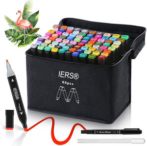 Marcadores para <span class=keywords><strong>Dibujo</strong></span> Artístico, 168 Colores, Marcadores de Alcohol para Artistas, Punta Doble, Permanentes, No Borrables, Juego de Rotuladores de Colores para Colorear - Product Image 1