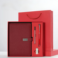 Coffret Cadeau Luxe Personnalisable pour Entreprise : Carnet A5 avec Stylo et Clé USB – Ensemble Cadeau Personnalisé avec Logo
