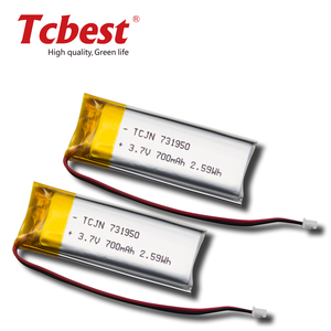 Batteria Ricaricabile ai Polimeri di Litio TC731950 3.7V 700mAh Certificata CE ROHS REACH con Garanzia di 2 Anni - Product Image 3