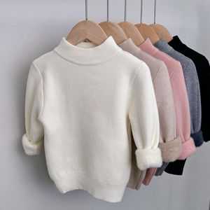 Maglione Invernale Spesso per Bambine, Manica Lunga, Collo Tondo, Pullover in Pile per Bambini, Maglione Base - Product Image 4