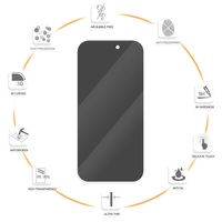 Protection d'écran en verre trempé anti-espion 2.5D, colle intégrale, anti-regard indiscret, 9H, sans bulles pour iPhone 18 17 16 15 14 Pro Max