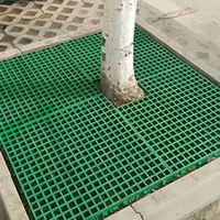 Grille en fibre de verre FRP légère de 25 mm d'épaisseur, résistante à la corrosion, pour entourages d'arbres de parc, vente directe en gros
