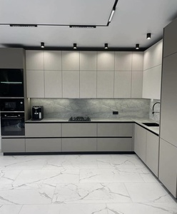 Cbmmart hiện đại tủ bếp sang trọng cao cấp màu be mờ sơn mài tùy chỉnh với tủ bếp đảo - Product Image 6