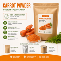 Poudre de carotte LongBio, poudre végétale naturelle, bêta-carotène pour boissons, pâtisserie, aliments santé, assaisonnement pour soupes, OEM ODM