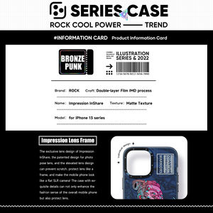 <span class=keywords><strong>Coque</strong></span> de téléphone portable, pour iPhone série 13, style Punk, InShare ROCK, Impression magnétique - Product Image 3