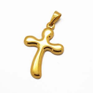 Gran oferta colgante de Cruz 18K chapado en oro plata negro oración gargantilla Cruz colgante personalizado OEM joyería de acero inoxidable para hombres - Product Image 2