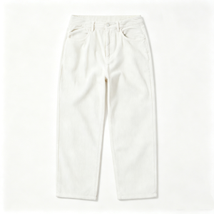 <b>Men's</b> 5-Pocket Corduroy Pants Mid Waist <b>Loose</b> Straight Vintage Casual Full Length <b>Trousers</b> - Product Image 2