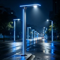 Lampadaire LED extérieur en aluminium de style moderne, IP65, 3000K-6000K, personnalisable de 2,5m à 4m, pour éclairage paysager