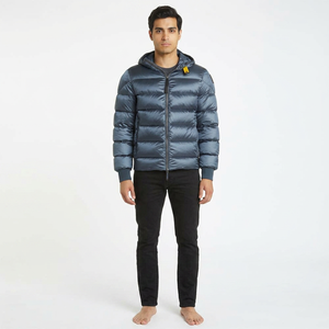 Fashionable Men Puffer <b>Jacket</b> With Hood Lightweight <b>Warm</b> and <b>Waterproof</b> Winter Coat for Casual and Outdoor Use - Product Image 1
