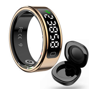 Meistverkaufter R11C Smart Ring mit LED-Anzeige & Gestensteuerung, Herzfrequenz-/Schlafüberwachung, Wasserdicht, Ladecase für Android iOS - Product Image 1