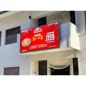 Layar Led iklan luar ruangan P4 Mm harga toko depan antiair papan iklan Led dua sisi