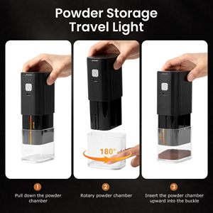 เครื่องชงกาแฟพกพาคุณภาพสูงแบบใหม่สำหรับใช้งานกลางแจ้ง พร้อมเครื่องบดเมล็ดกาแฟไฟฟ้าแบบชาร์จได้ ความจุขนาดใหญ่ สำหรับบดกาแฟเอสเพรสโซ - Product Image 2