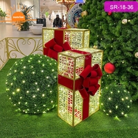 Boîte-cadeau interactive à LED avec motif lumineux pour la décoration de Noël en extérieur, les événements commerciaux et les projets de spectacle lumineux personnalisés pour les fêtes.