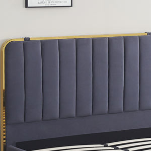 Muebles de Dormitorio Dobles de Tela Modernos y Sencillos de Nuevo Estilo, Cabecera Suave, Cama Tapizada para Adultos - Product Image 5