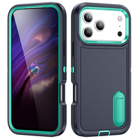 MOQ 500 Coque de protection robuste avec béquille pour iPhone 17 Air 16 15, usines de gros pour coque de protection iPhone 17 Pro Max