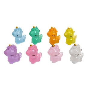 Lanshuo Cartoon <b>Unicorn</b> Charms Translucent Glow In Dark Acrylic Resin DIY Jewelry Accessories For Phone Holder <b>Gift</b> - Product Image 5